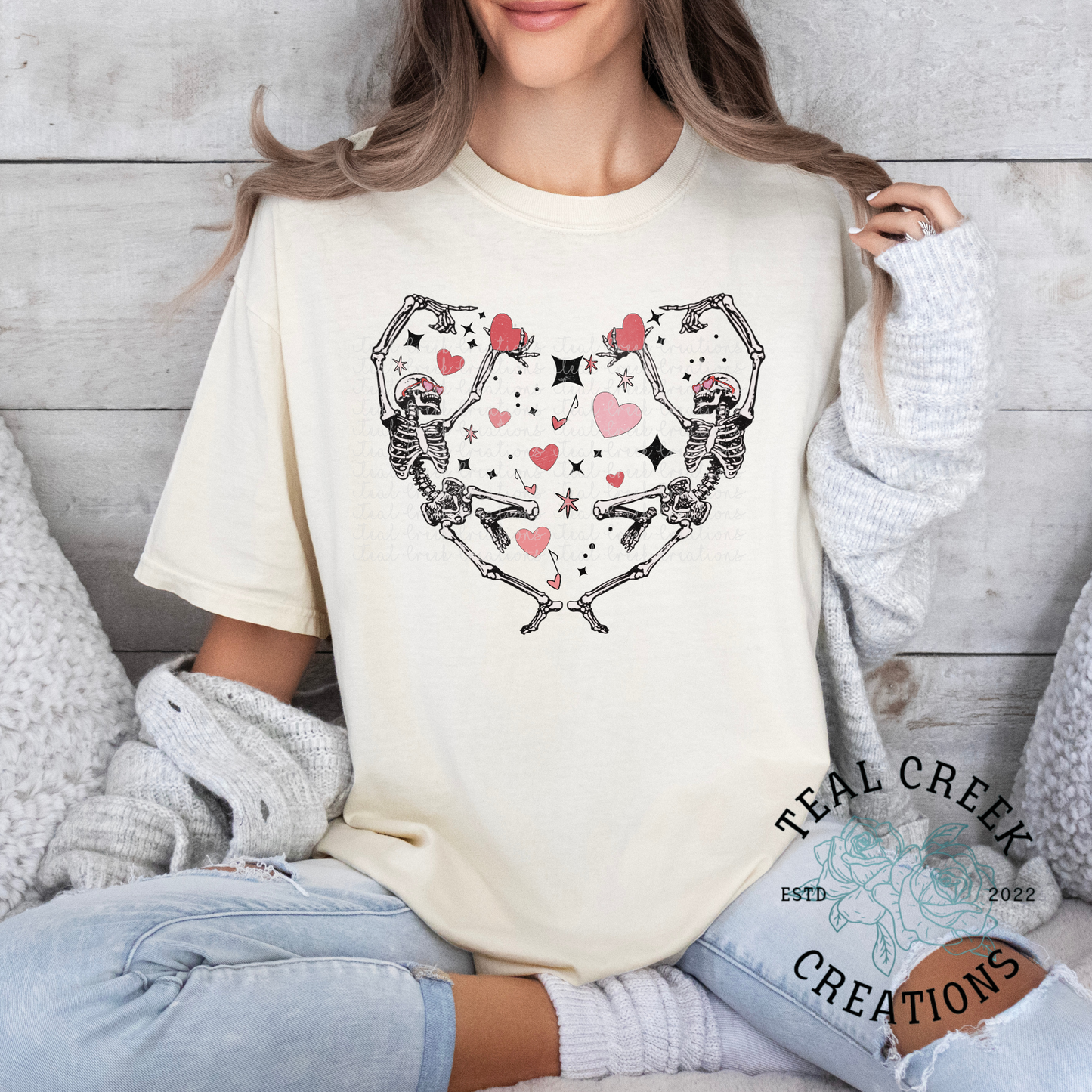 Valentine Skellies Tee