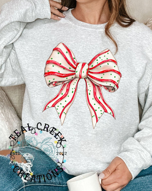 Christmas Cake Bow Crewneck