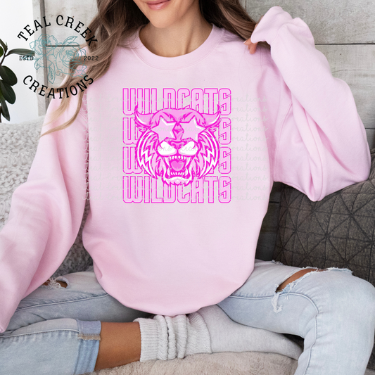 Pink Wildcats Crewneck