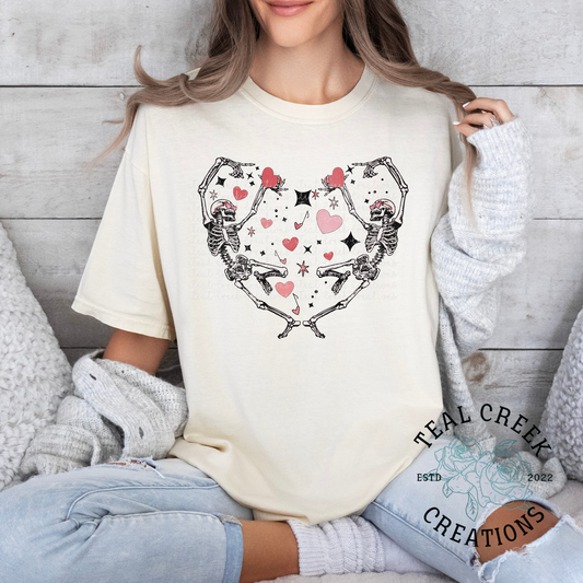 Valentine Skellies Tee